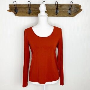 Eileen Fisher Jersey Rayon Long Sleeve Tee